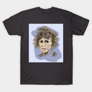 Lady & Hair on Lilac Background T-Shirt